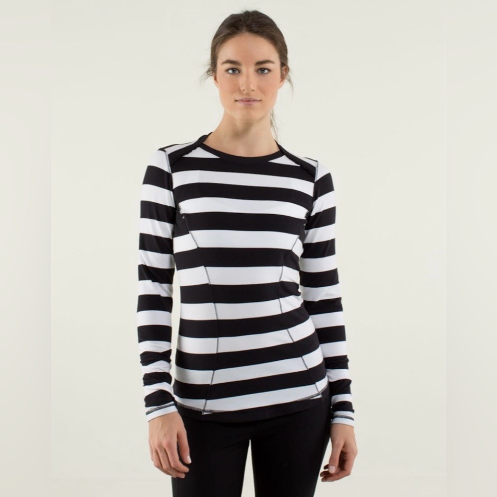 lululemon athletica Striped Long Sleeve Tee